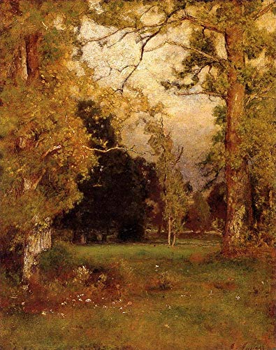 Tableau George Inness paysage d'arbres huile sur toile pour remplacer les impressions sans âme