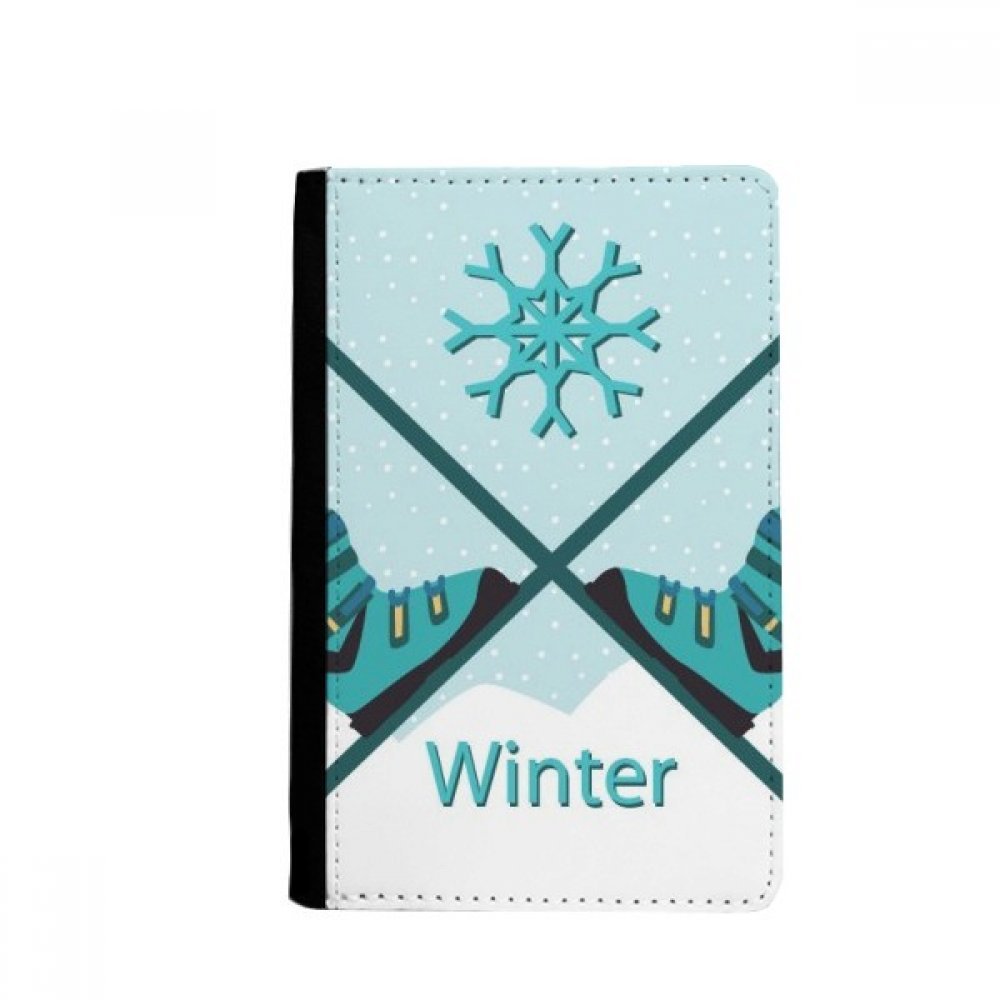 DIYthinker Sport Skiing Boots Watercolor Pattern Passport Holder Notecase Burse Wallet Cover Card Purse