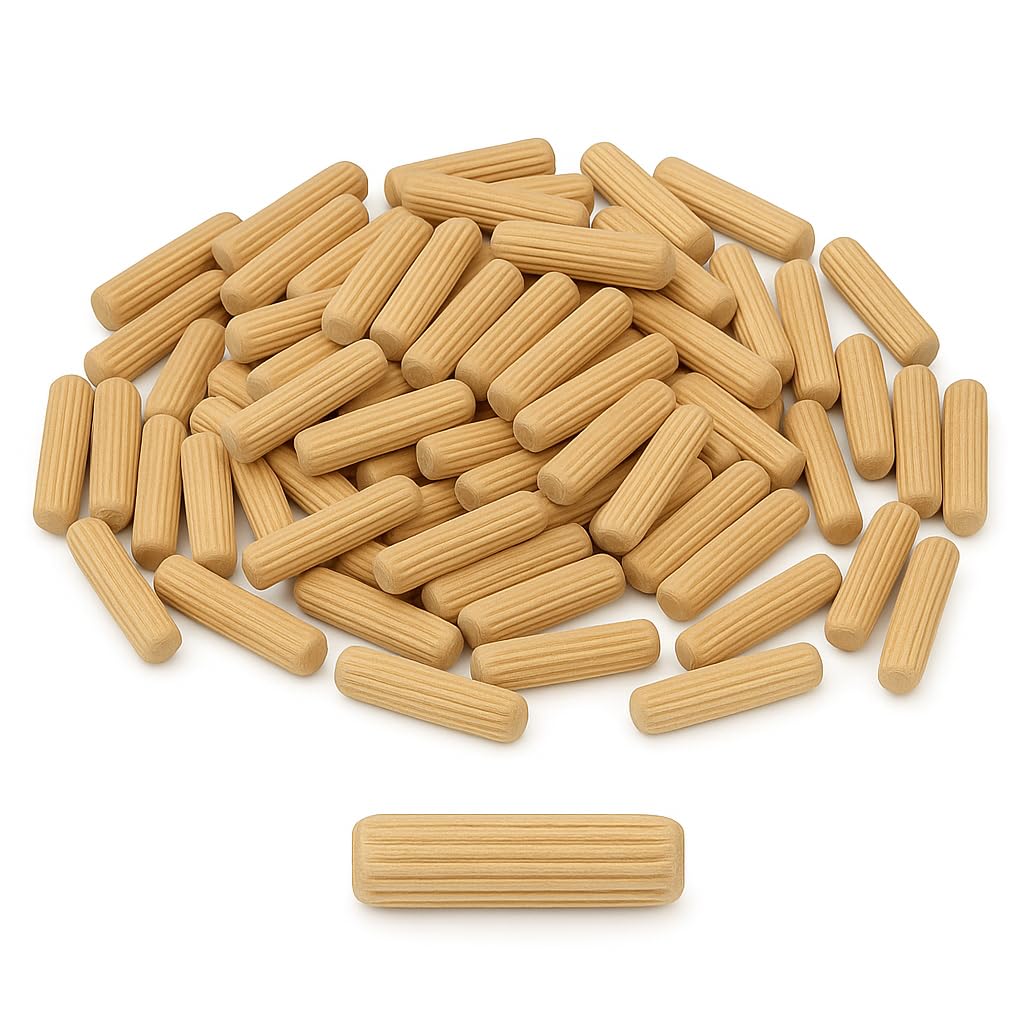 Tasselli in Legno 10x40 mm – Confezione da 200 Pezzi (4x40) – Spinotti Cilindrici per Giunzioni Fai-da-te, Mobili, Falegnameria – LEMAG SRL