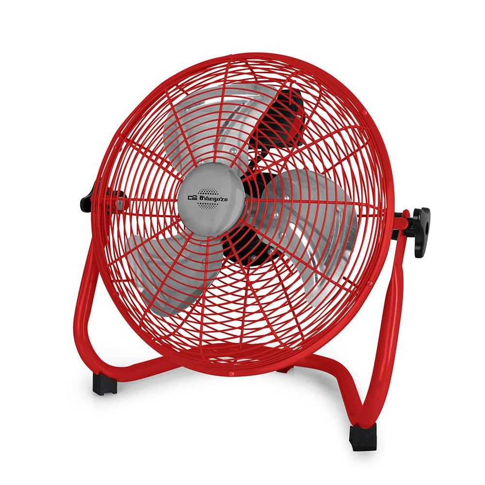 Orbegozo PW 1431, Ventilador industrial ,cabezal regulable, 45 W, aspas metálicas de 30 cm , asa de Transporte, Rejilla de Seguridad, 3 velocidades