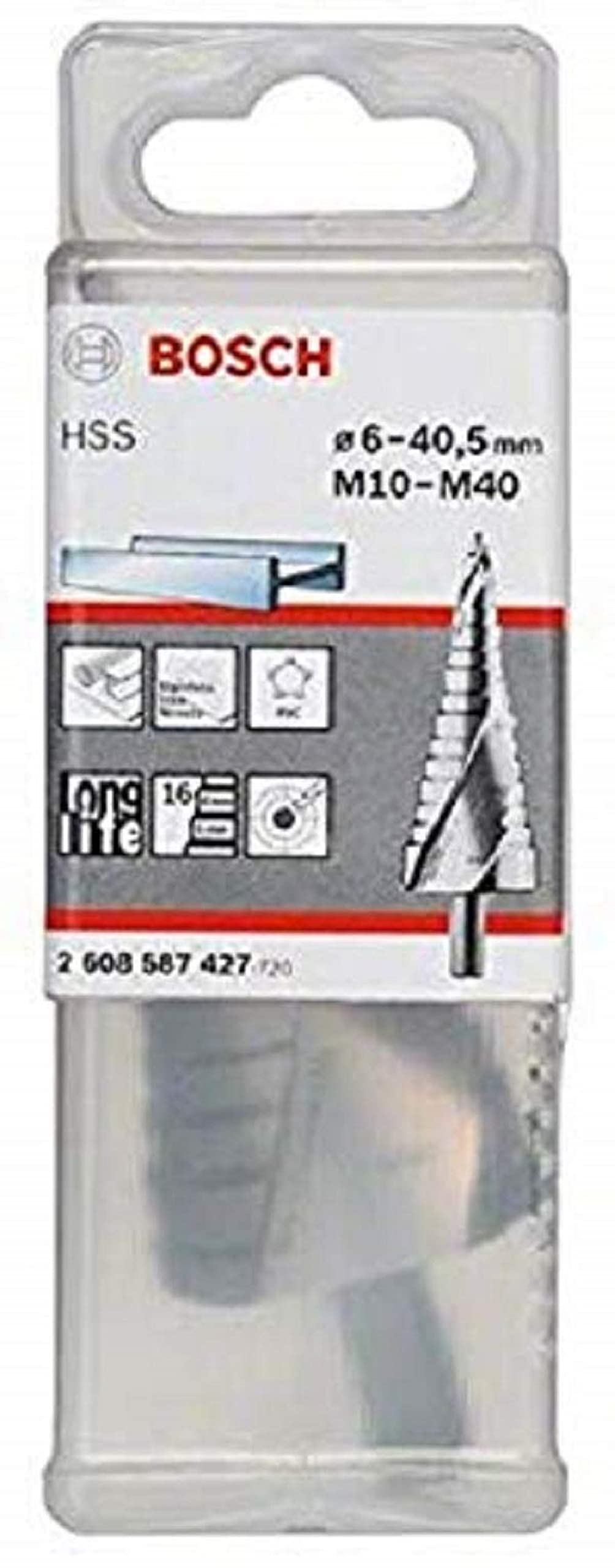 Bosch Accessories 2608587427 Fraise étagée queue 3 pans pour presse-étoupes Longueur 125,5 mm Exécution HSS