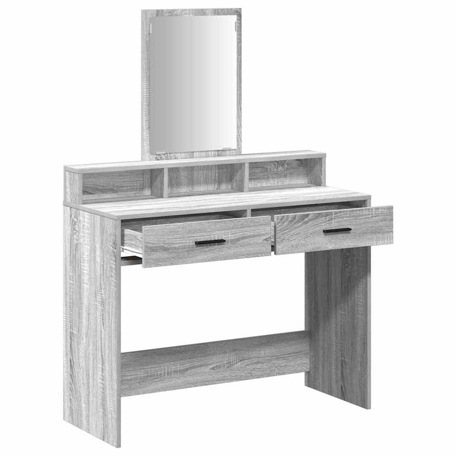 Rantry LED beleuchteter Schminktisch mit Stauraum | Moderner Holzwerkstoff | Für Make-up & Styling Model865150