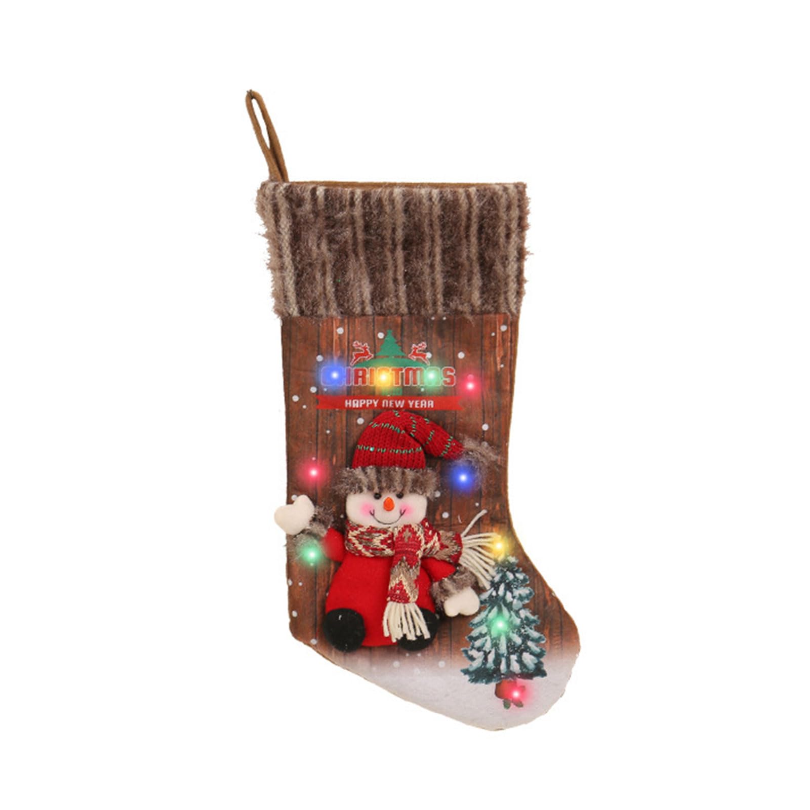 Tsophreniq LED Glowing Christmas Stockings Santa, Reindeer Gift Bags for Christmas Decorations Tree Ornaments Ornaments Festive Gift Bags Stockings
