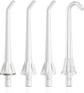 Only Compatible COSLUS Water flosser F5020E F5029A Water Flosser Tip Replacement Heads Oral Irrigator Refill Heads Jet Tips Black (4 Pieces)