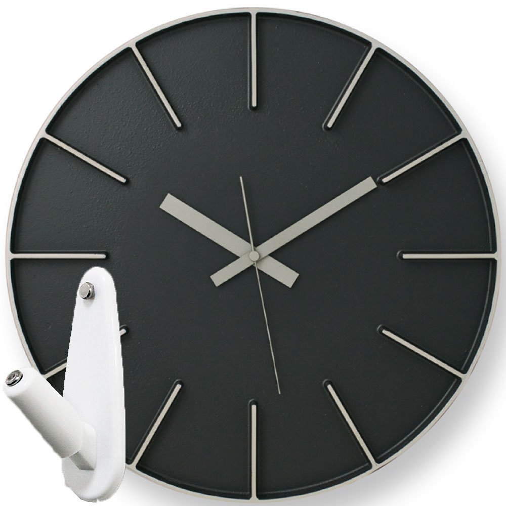 Amazon.co.jp: Lemnos Edge Clock AZ-0115 + 壁の穴が目立ちにくい時計