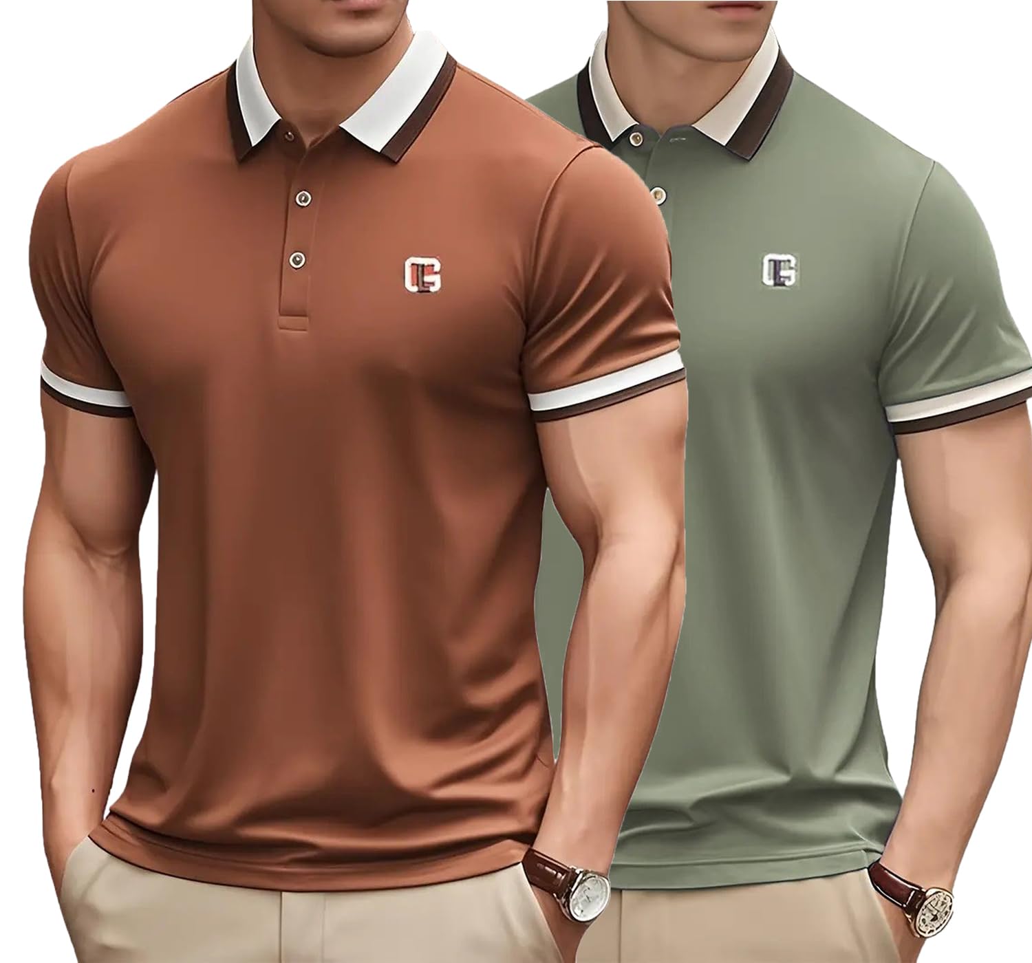 POSHAX Men’s Solid Regular Fit Polo Shirt