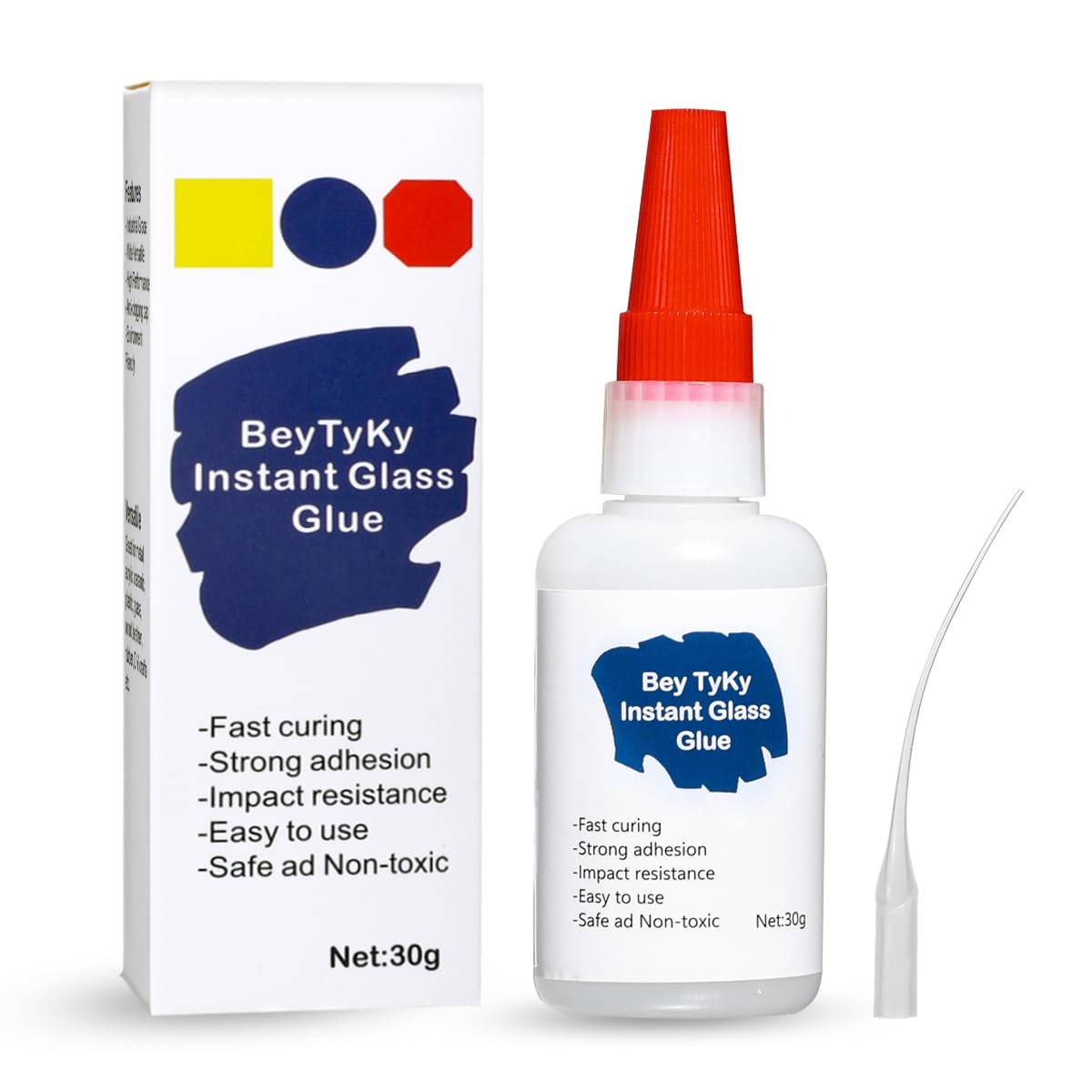 30g Glass Glue Super Glue, Super Glue for Glass, Glass Repair Glue, Glass to Glass Glue, Instant Clear Glue for Bonding Glass, Ceramic, Pottery, Plastic, Metal, Acrylic, Mirror, Jewelry, DIY