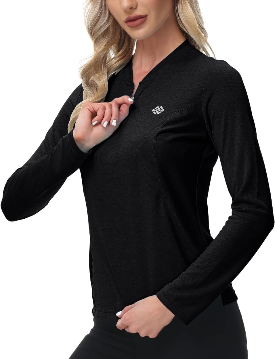 MoFiz Women's Golf Polo Shirt UPF 50+ Sun Protection 1/4 Zip Long Sleeve Pullover Tops Quick Dry Athletic Sport T-Shirt - Image 4