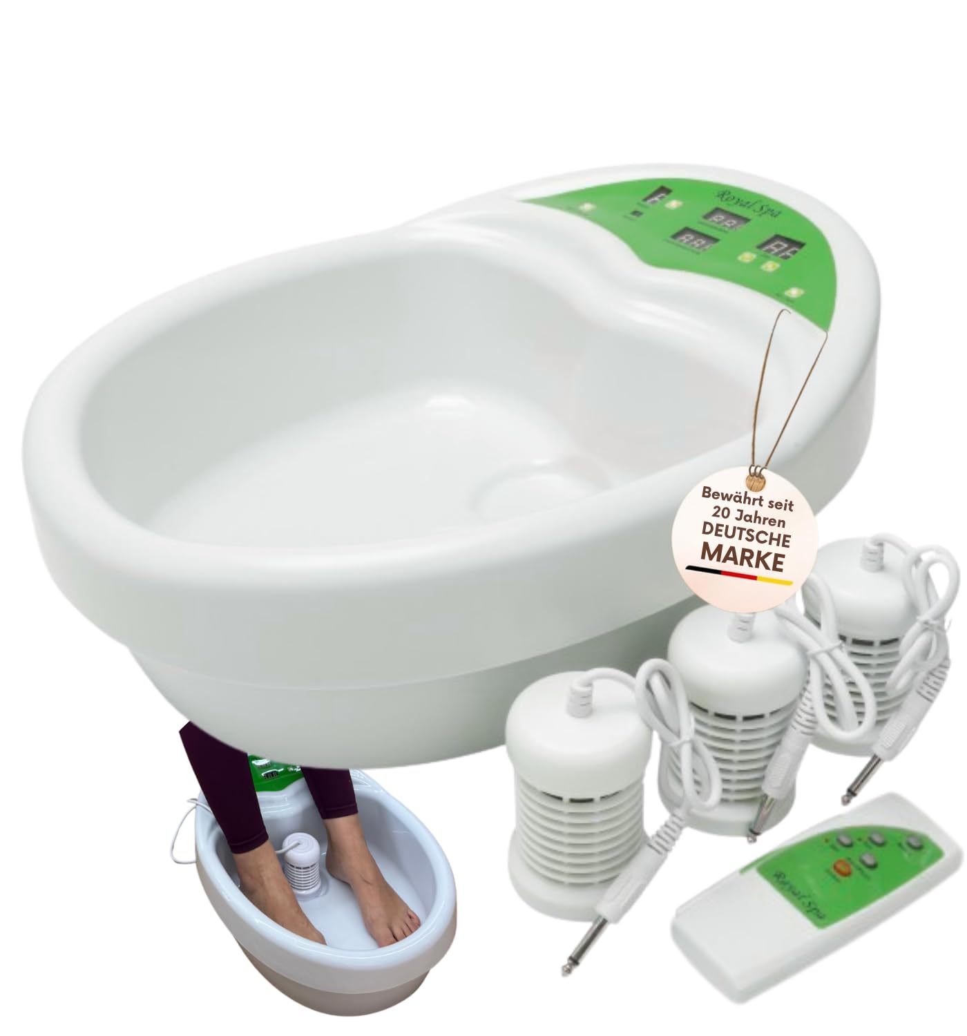 Royal Spa, Fußelektrolysebad, Fußbad, mit 3 Spulen, Elektrolyse Fußbad, Fußwanne