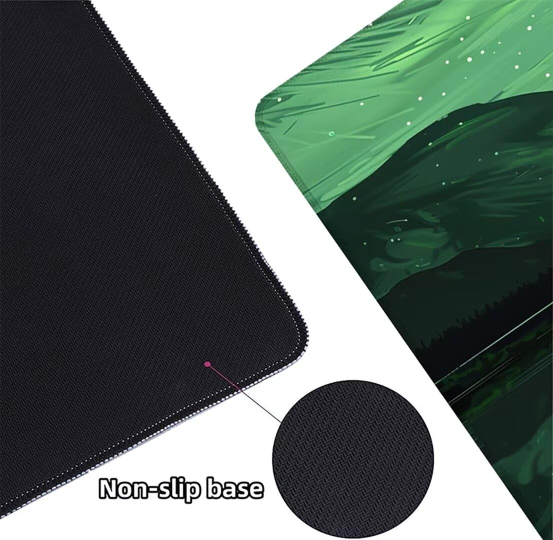 Grün Schreibtischunterlage Baum Mousepad Groß 1600 x 800 x 3 mm XXL Mauspad mit Wasserdicht rutschfest Gummibasis, für PC MacBook und Laptop Mousepad Gaming Zubehör für Büro Deko Aesthetic Z-533