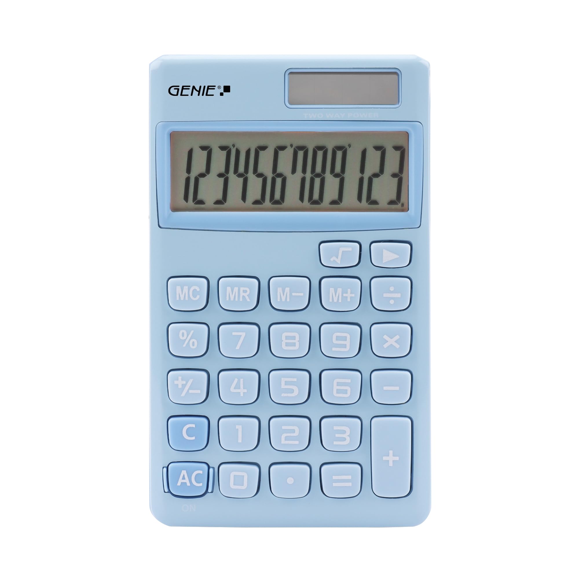 Calculatrice de bureau MILAN 10 chiffres duo bleue pour calculs quotidiens