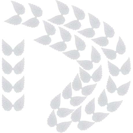 GORGECRAFT Glitter Angel Wings: Exquisite Embellishments for Enchanting Creations