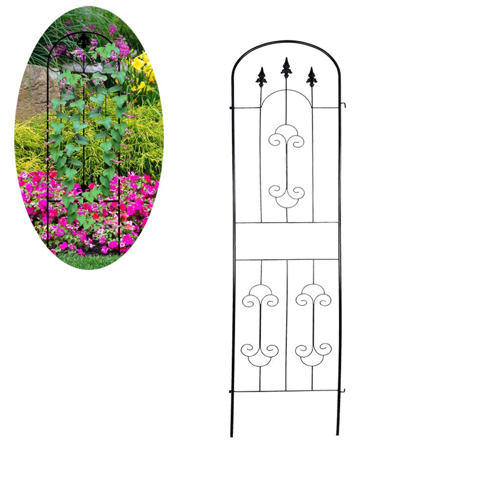 CJSWT Garden Trellis for Climbing Plants,Rustproof Black Iron Potted Vines Vegetables Flowers Patio Metal Wire Lattices Grid Panels, 86.6inchX19.6inch