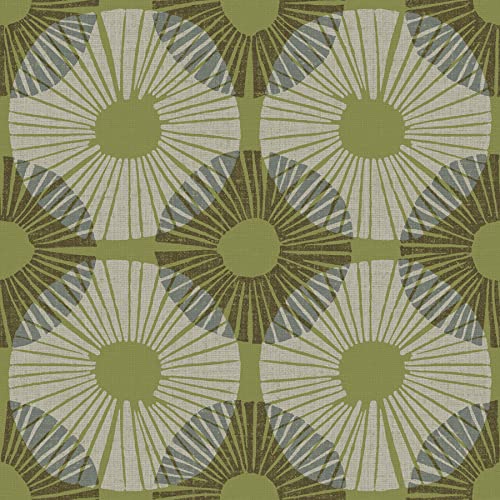 Jen Hewett Superbloom Lime Peel & Stick Wallpaper,Green