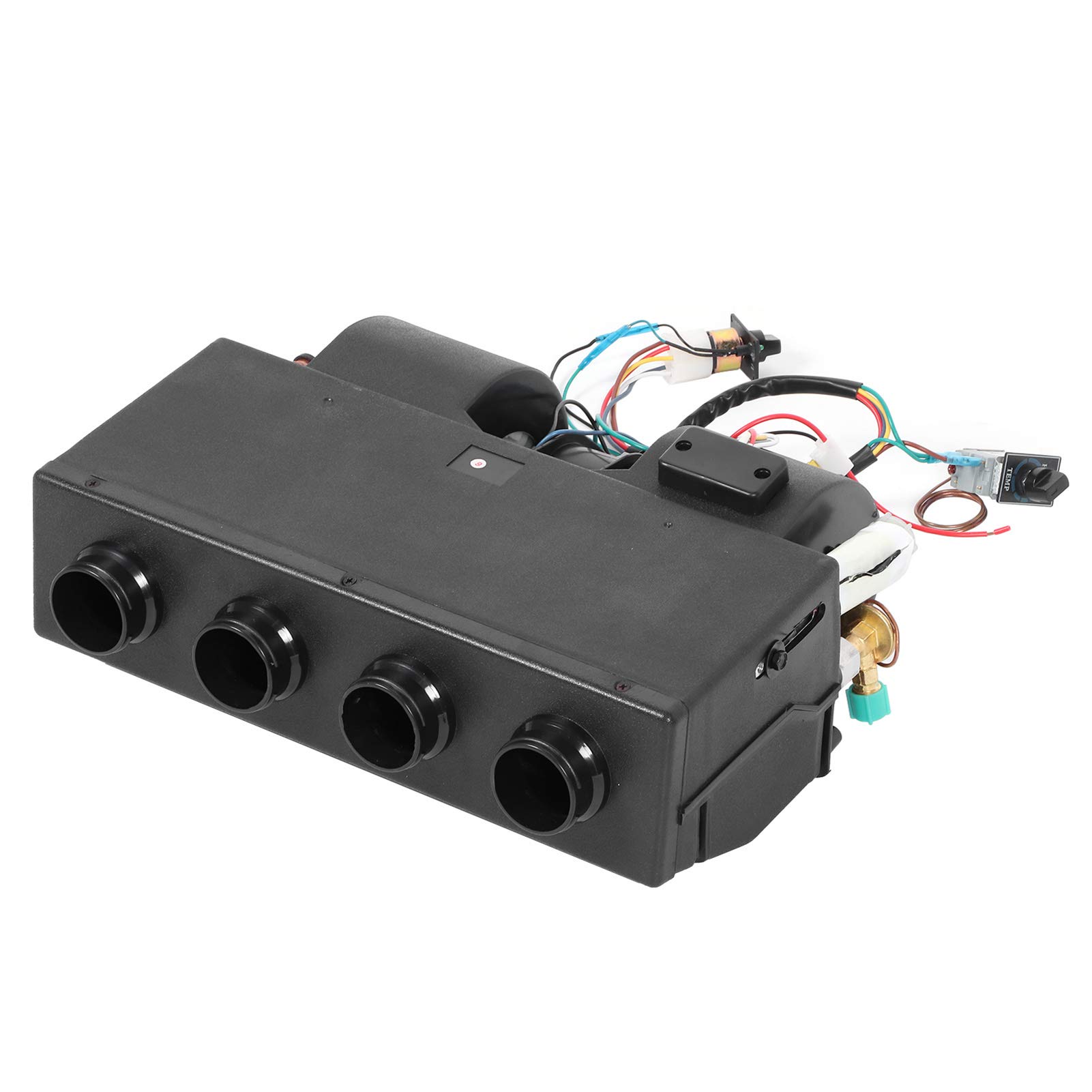 aqxreight Evaporador de Aire Acondicionado de 12V, Termostato de Refrigeración de Calefacción Debajo del Tablero, 3 Velocidades, 600CFM, Universal para Coche y Camión