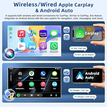 9 Inch Car Stereo for Ford Mustang 2010 2011 2012 2013 2014 Double Din Touch Screen Android 14 Car Audio Receiver w/Wireless Carplay Android Auto GPS Navigation Bluetooth FM AHD SWC Backup Camera