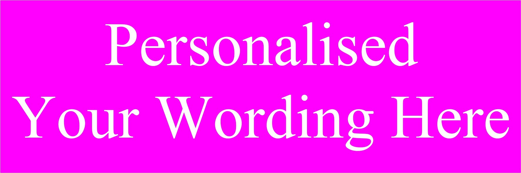FSSS Ltd CUSTOM PERSONALISED ENGRAVED SIGN DIY HOME (PINK, SMALL 150x50mm (6