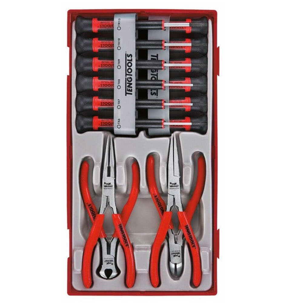 Tengtools TTMI16 - Juego de mini alicates y destornilladores de 16 piezas