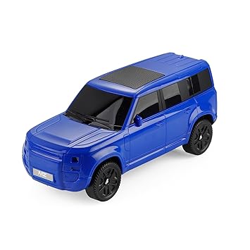 VRJTEC Car Design Bluetooth Speaker | 10W Wireless Speaker with RGB Lights, FM Radio, USB & TF Card Support, 1200mAh Rechargeable Battery (Blue)