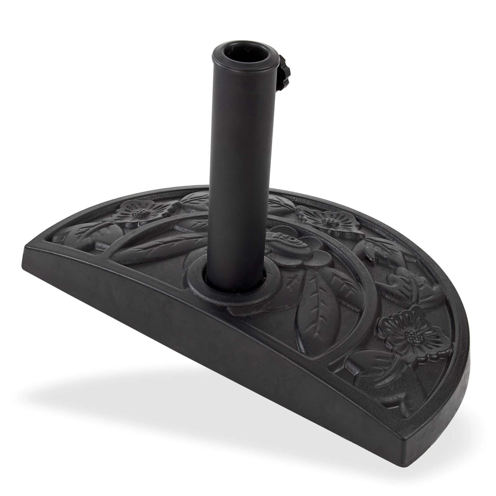 Supporto per ombrellone/portaombrelli, 8,8 kg, semicircolare, effetto ghisa
