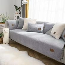 Sofa Cover Washable, Non-Slip Sofa Cover 1 2 3 Seater, Universal Couch Covers, Sofa Protectors from Pets, Dogs, Funny Fuzzy Sofe Cover, Settee Covers Furniture Slipcovers