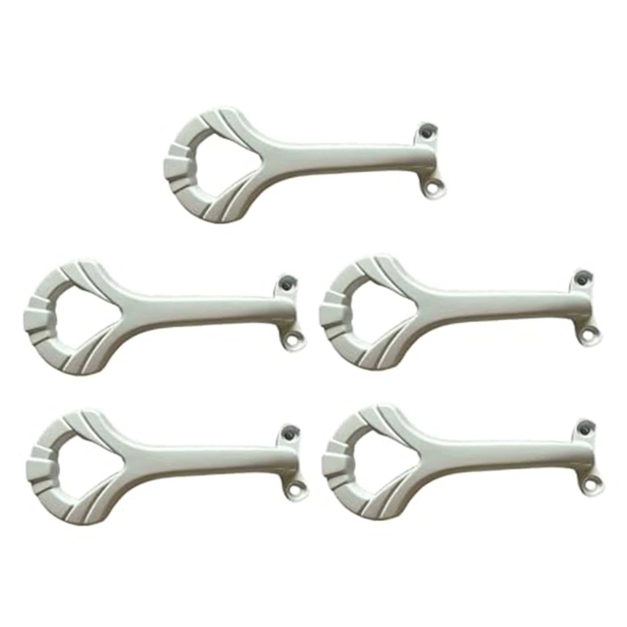 Gemuseeee 5 Pieces Sturdy Aluminium Alloy Ceiling Fan Replacement Blade Arms Shell-Shaped Brackets - White