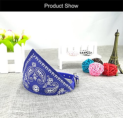 Newtensina Mode Hundebandana Halsband HundeHalsband Junge Mittel Bandana Hündchen Bandana mit Halsband für Hunde - Deep Blue - M
