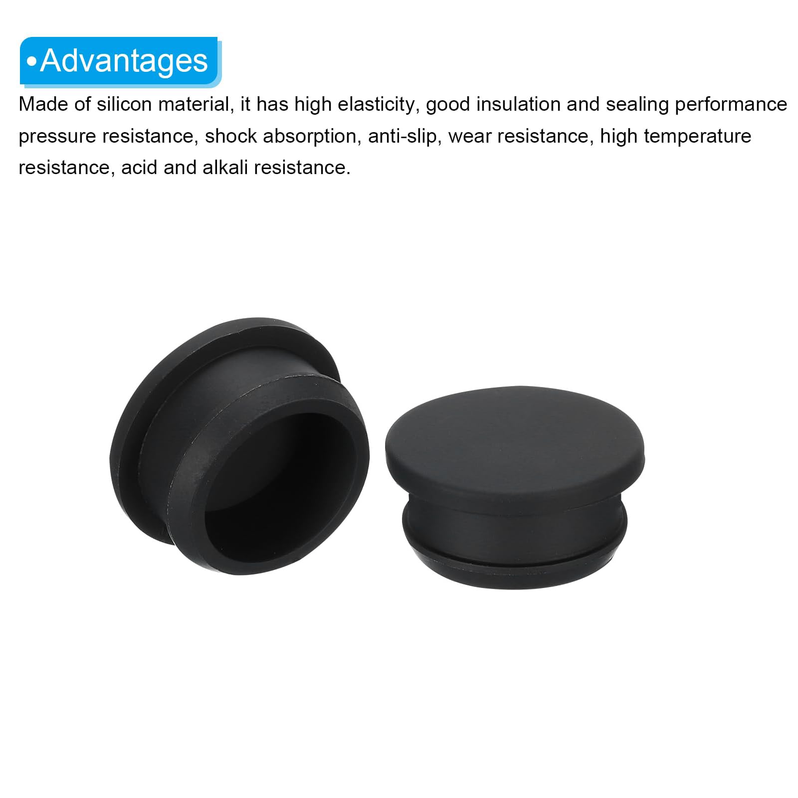 TA-VIGOR 5Pcs Silicone Snap in Locking Hole Plugs, 27mm Diameter Hole Stoppers - Image 4