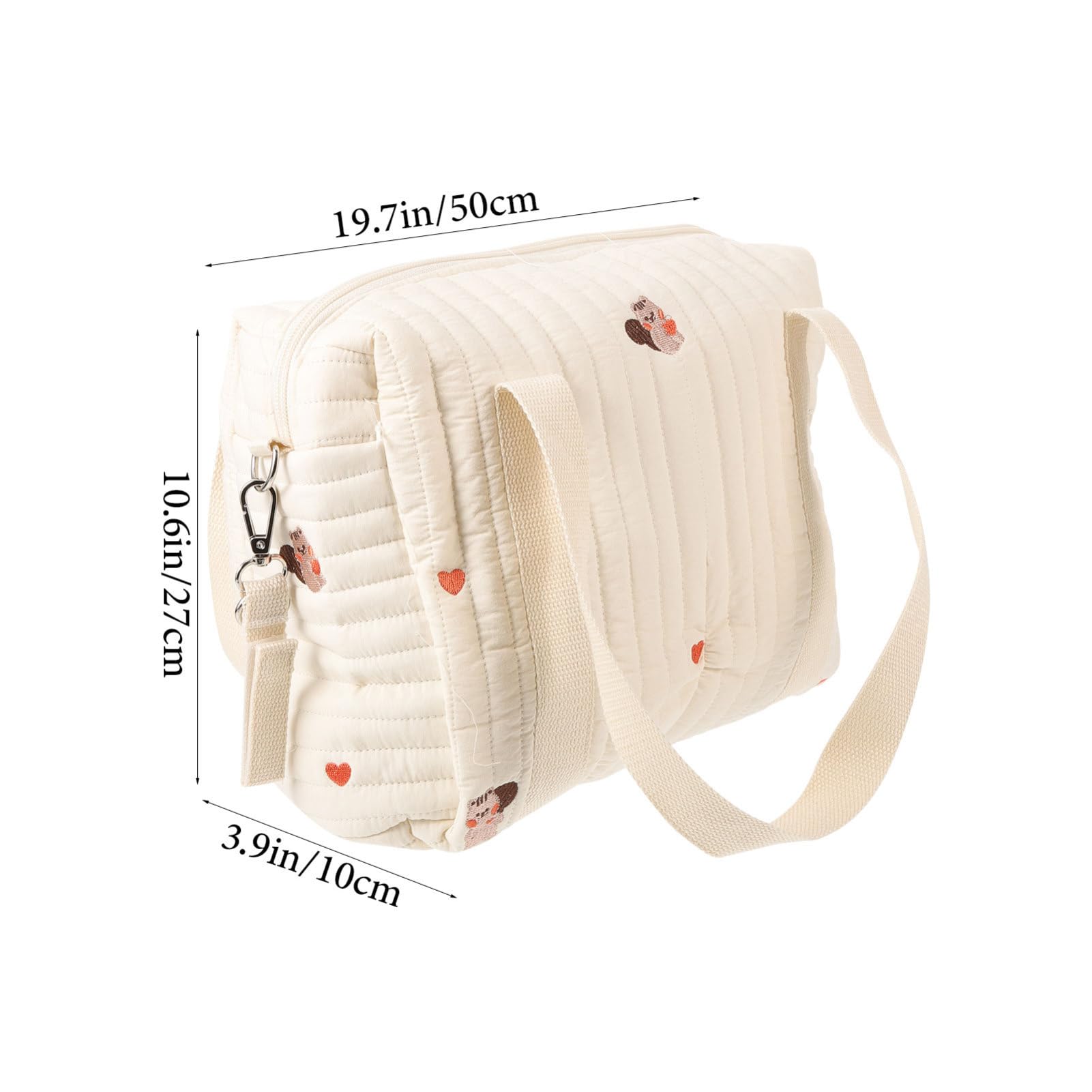 Borsa per Pannolini per Passeggino in Cotone, Comoda e Portatile, per Viaggio, Spazio per Pannolini e Uso Quotidiano