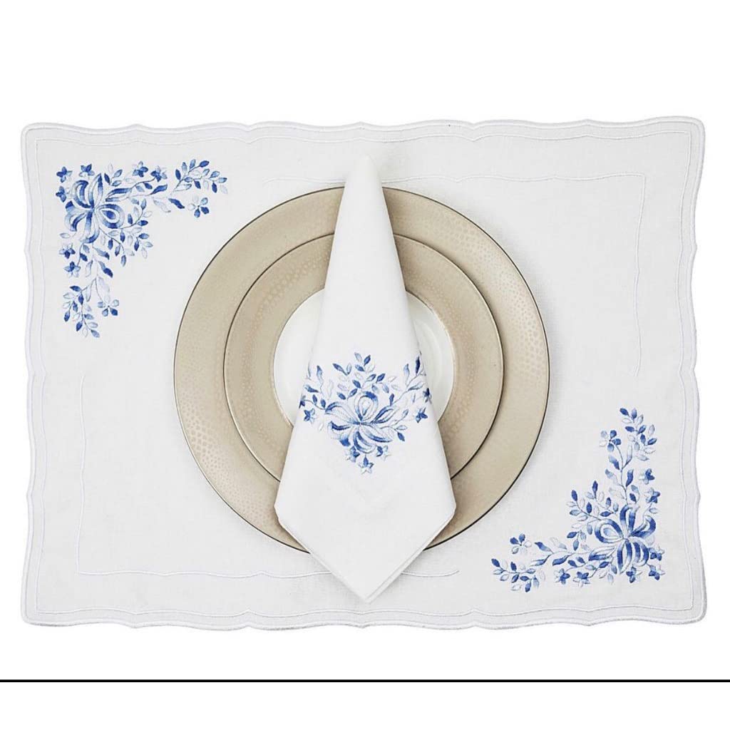 IANSHFKN 6 Person Set Linen Placemats Napkins Tablecloths Holiday Party Home Minimalist Table Decoration
