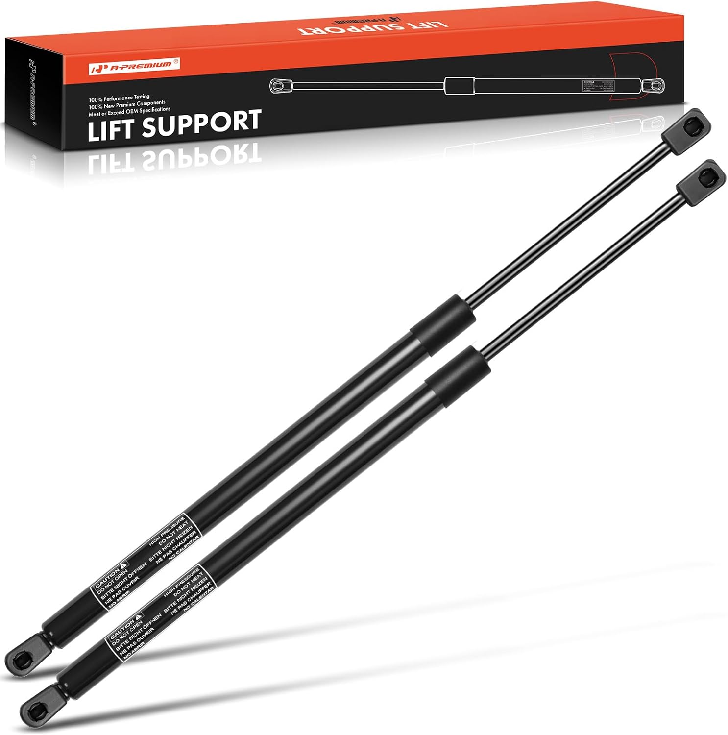 A-Premium Front Hood Lift Supports Shock Struts Compatible with Cadillac DeVille 1994-1996 Sedan 2-PC Set