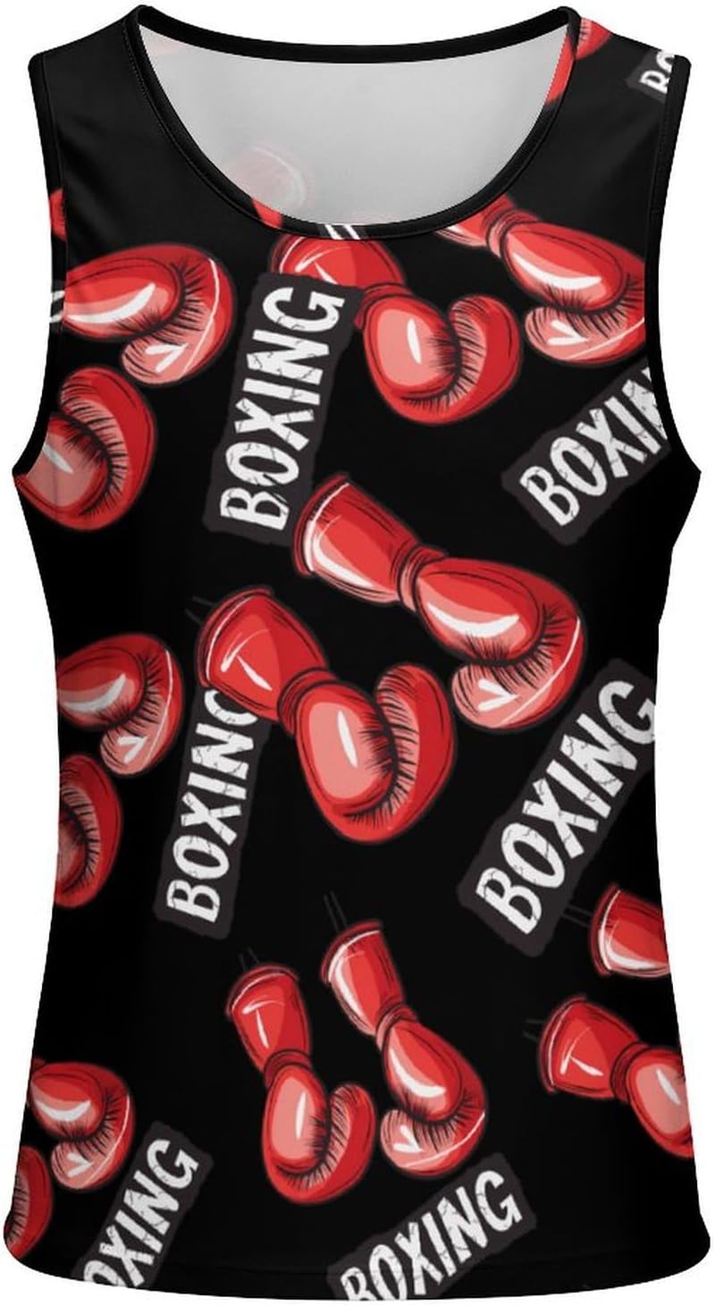 Funny Boxing Men's Tank Top Sleeveless Muscle Shirts Vest Beach T Shirts for Workout Gym