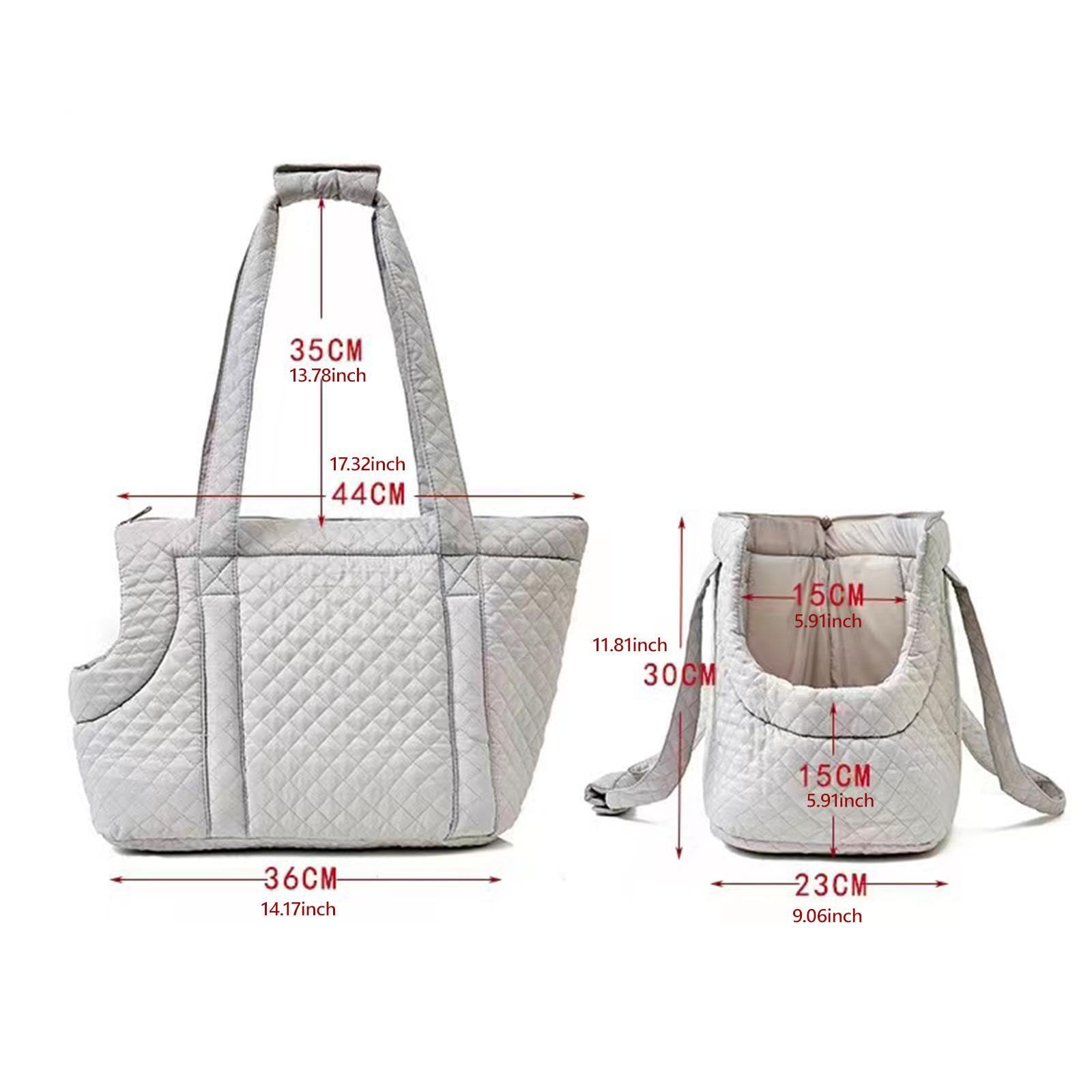 Transportín para Gatos, Bolso de Mano Suave para Mascotas, Bolso de Viaje para Coche, Bolso de Gran Capacidad para Viajes, Bolso para Perros Pequeños, Gris