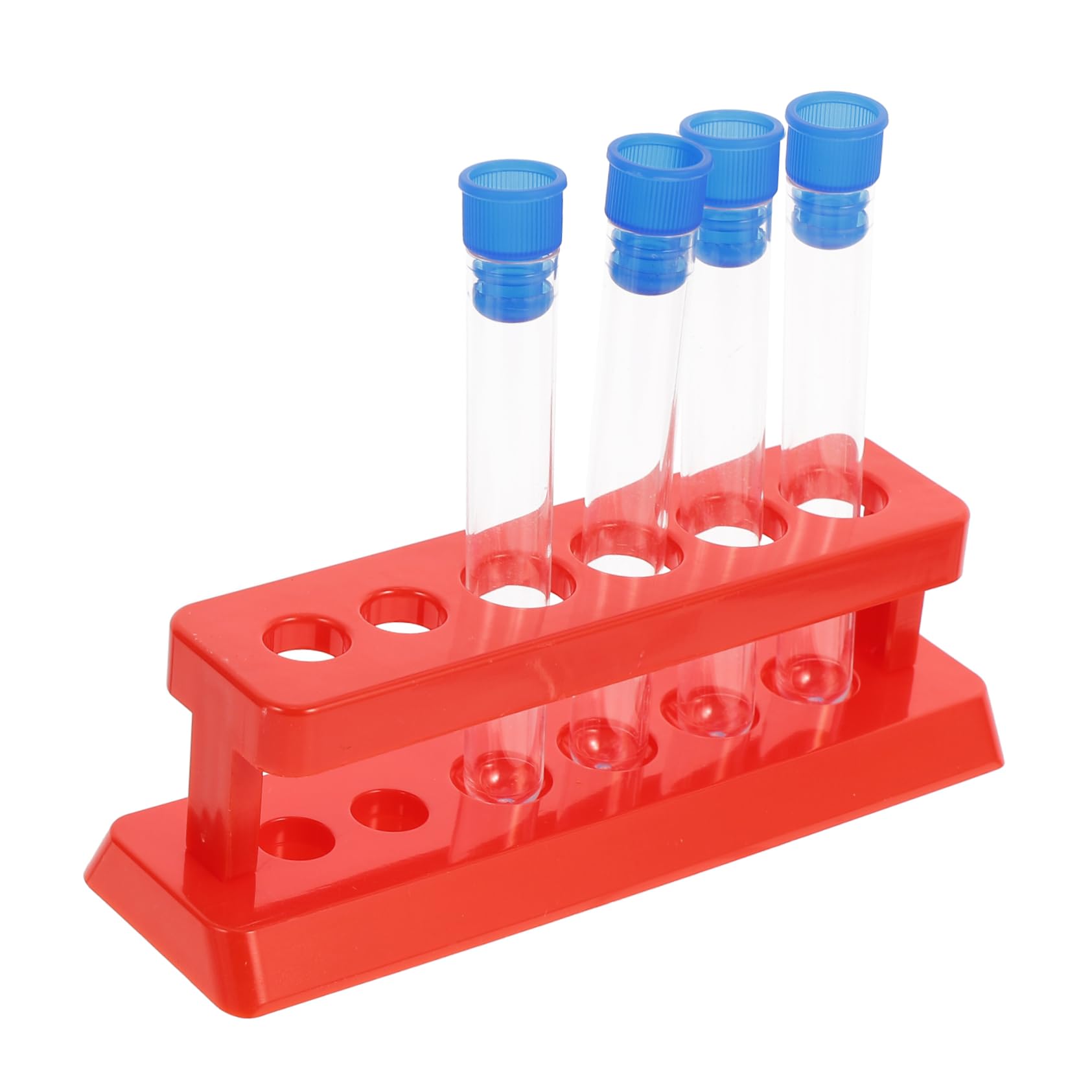 HOLIDYOYO 1Set Laboratory Tube Rack with Plastic Test Tube Stoppers and Lightweight Test Tubes Holder for Clean and Organized Lab Workspace for Scientific Experiments