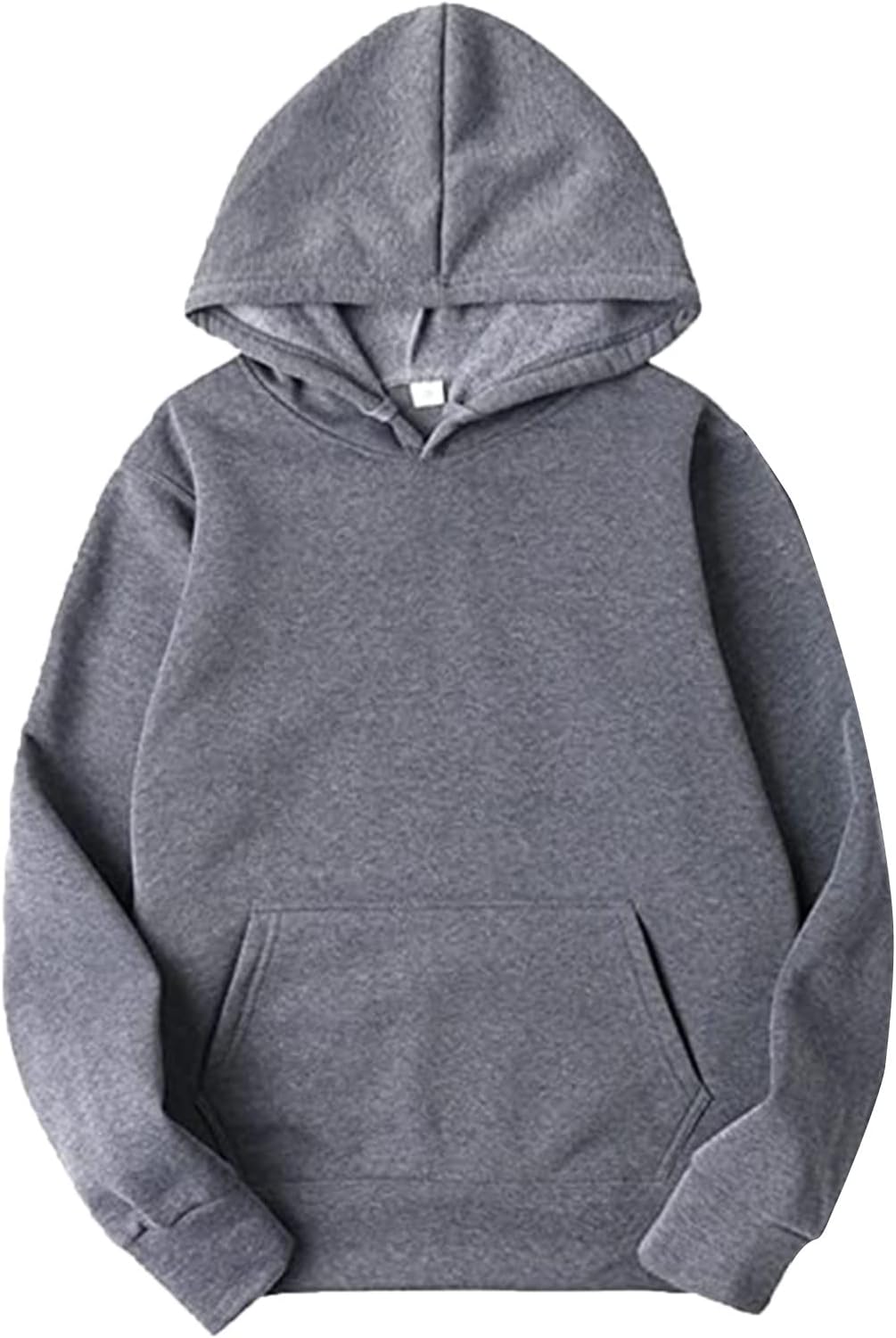 GenericMen Solid Color Casual Soft Sweatshirt Fall And Winter Leisure Hoodie Long Sleeve Kangaroo Pocket Pullover