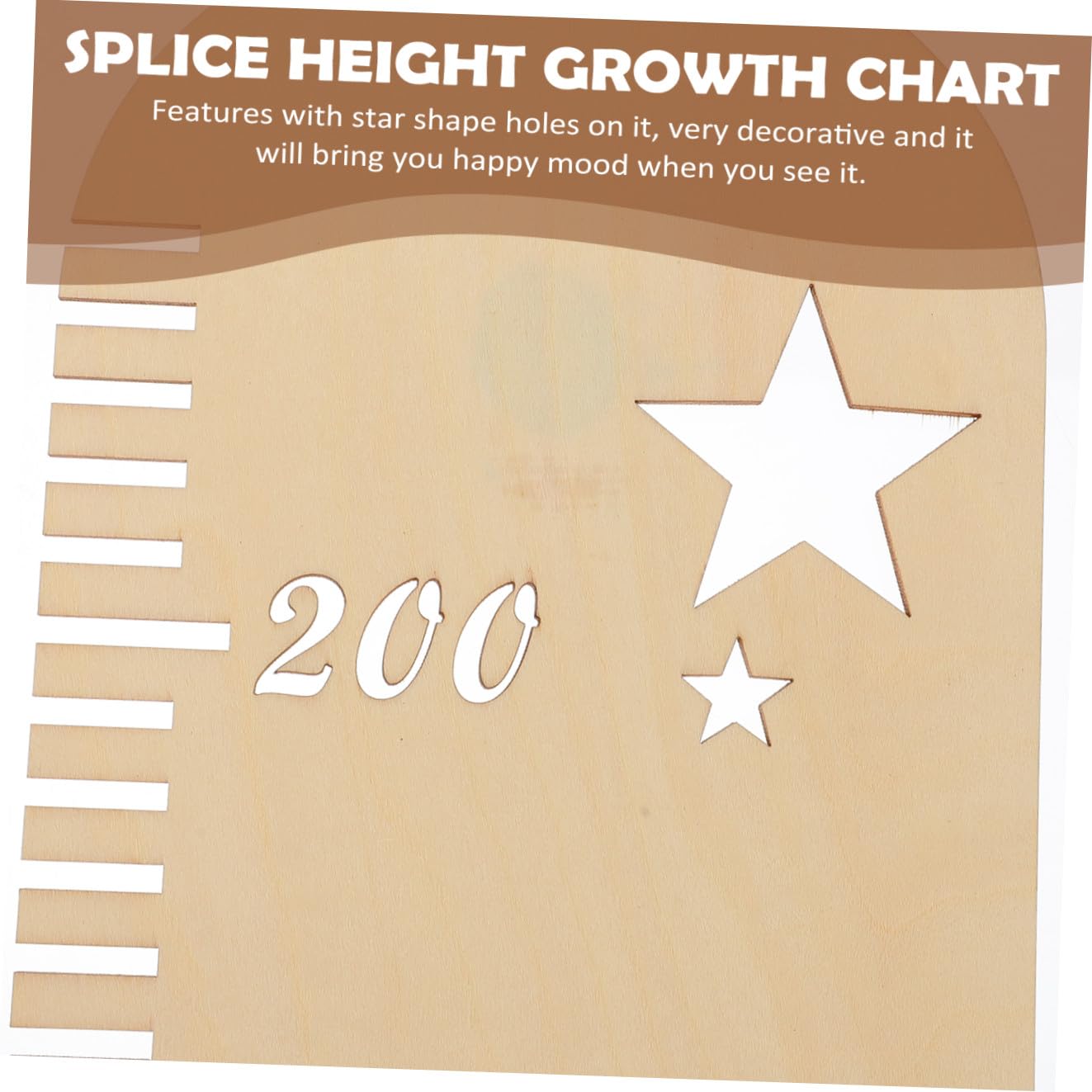 BESPORTBLE 1set Wooden Growth Chart Ruler Splicing Height Measurement Wall Decor for Boys and Girls Star Shape Design Detachable and Space-Saving Height Tracker for Photography and Nursery