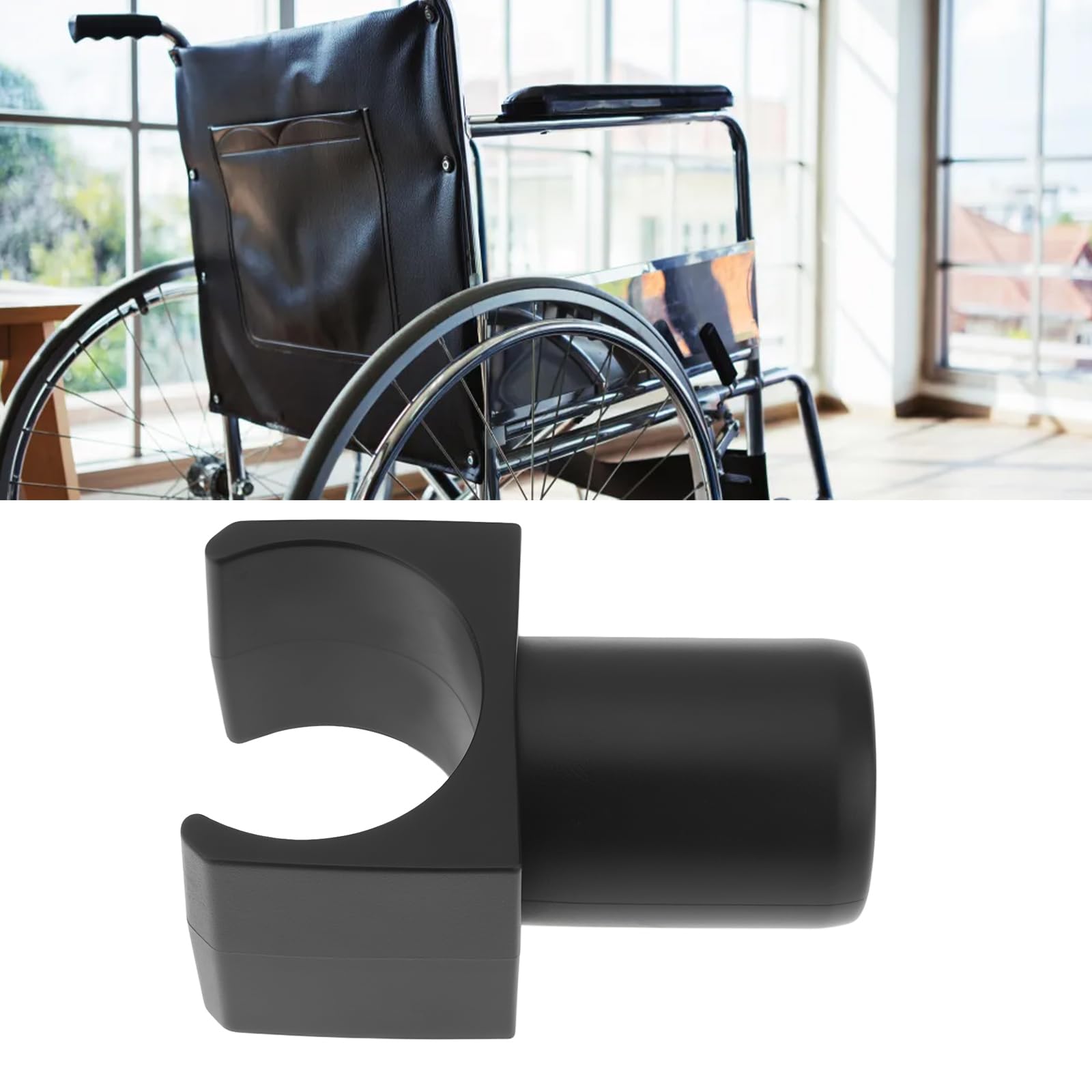 Create idea 8Pcs U Type Slider Seat Rail Guide 4.2x2.2x2cm for Wheelchair Black - Image 3