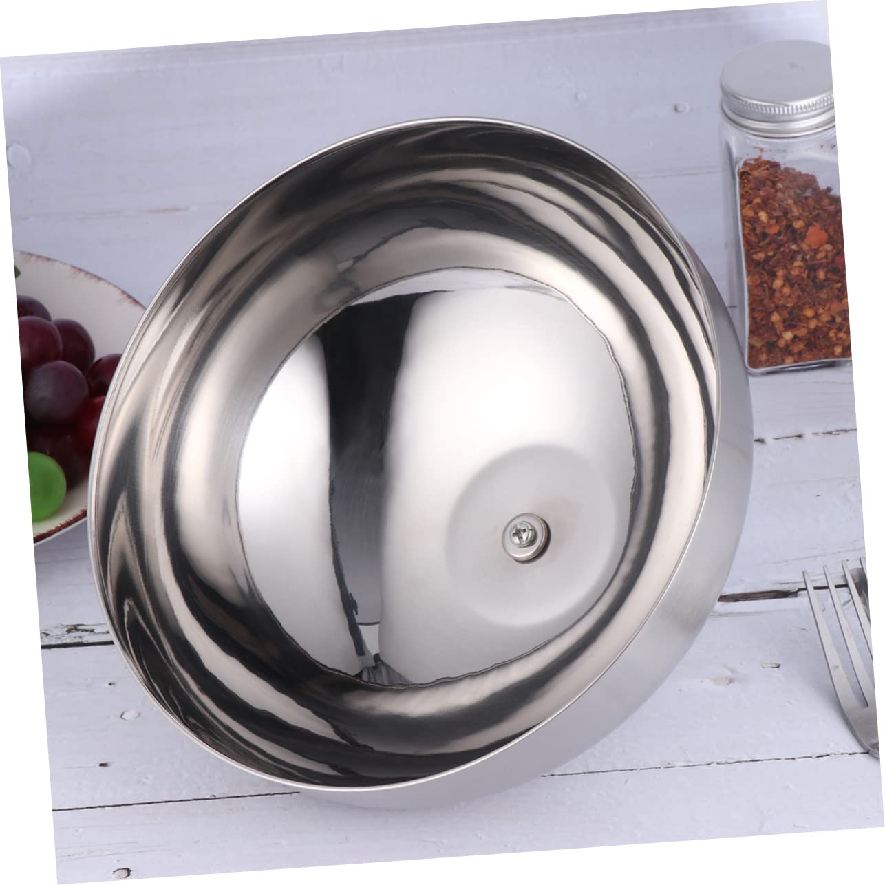 Coperchio di Cottura in Acciaio Inox Argento Manico