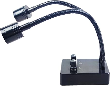 Microscope Light Source, USB Desk Dual Gooseneck Lights LED Mini Spot Light Illuminator for Stereo Microscope Camera Industrial Video Zoom C Mount Lens for Repair Soldering PCB Lab