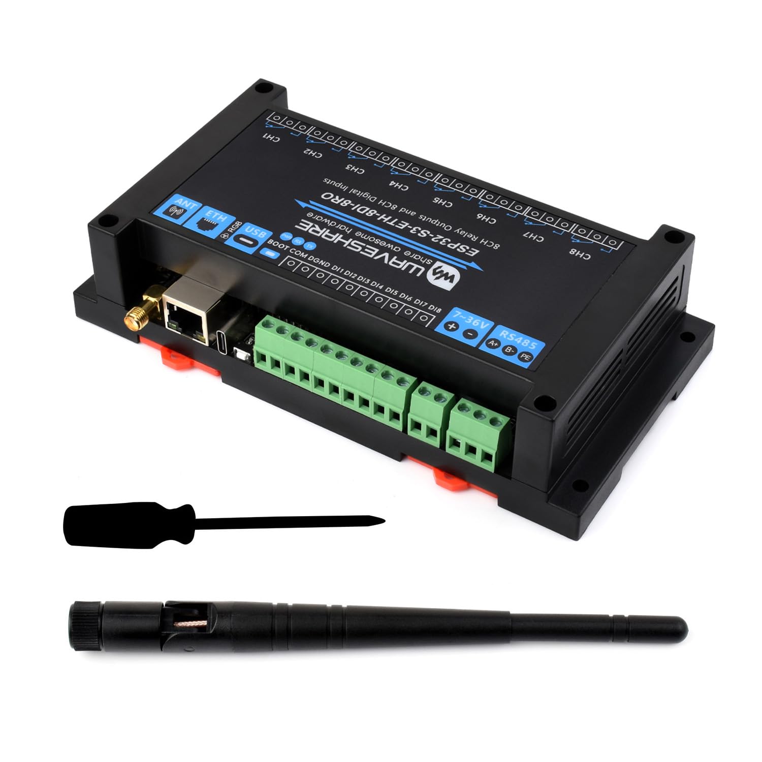 Amazon.com: Waveshare Industrial 8-Channel ESP32-S3 WiFi Relay