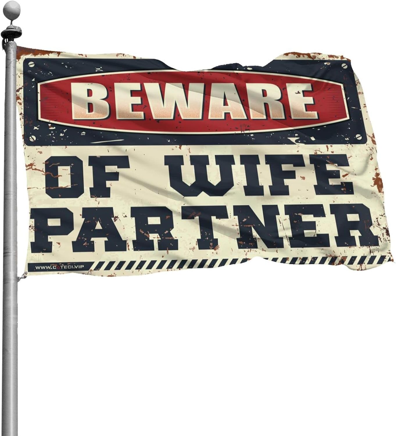 Flags For Girls Room Beware of Wife Partner Flag Funny Flags (Size : 120X180CM)