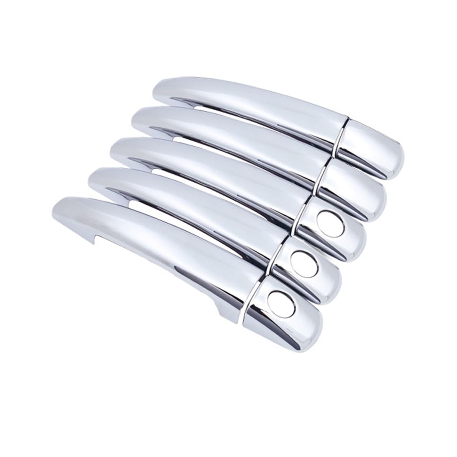 Drezzo Handle 3 Keyholes Car Exterior Door Handle For Citroen For Jumpy For Dispatch 2007-2016 Chrome Exterior Door Handle Cover Trim(Handle 3 Keyholes)