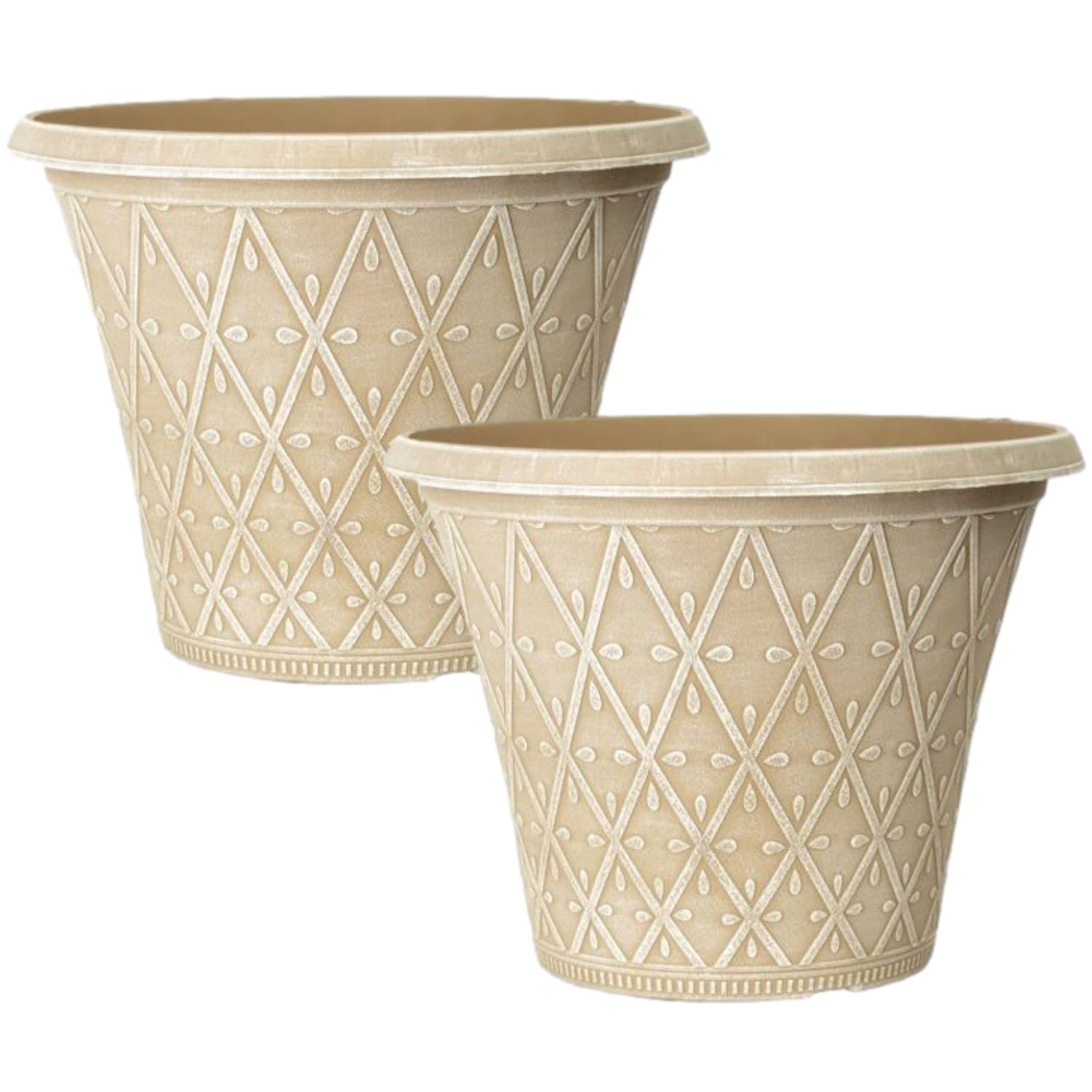 Prisma Planter 12"Powdered Ginger Effect from B&Q