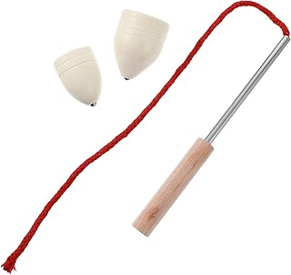 Toyvian 5 Conjuntos De Brinquedos De Haste De Madeira Superior Pequenos Topos De Chicote Com Corda Fora Brinquedos Infantis Para Niños Playset De Madeira Topos De Chicote De Madeira