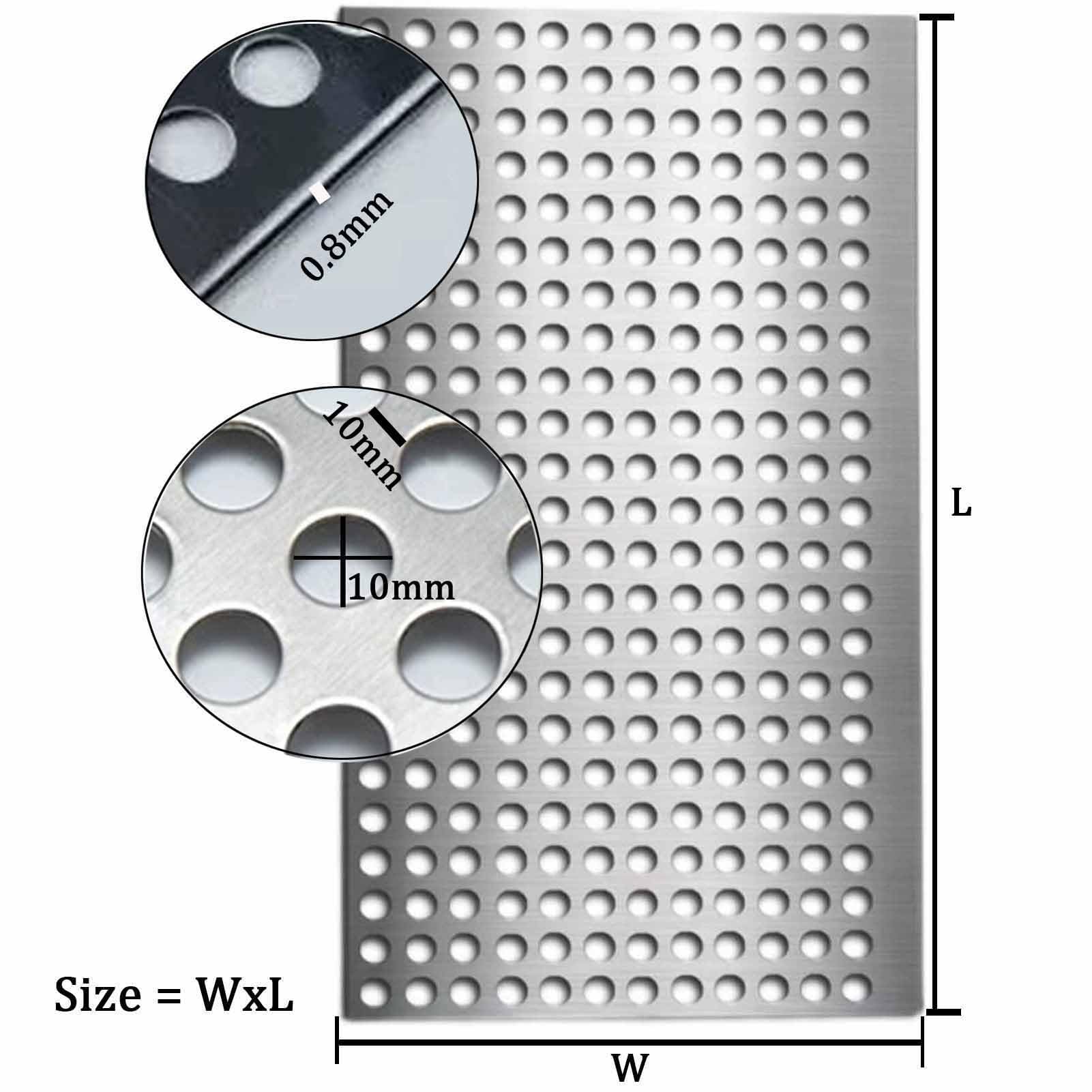 VXHCS Lamiera Metallica Perforata Lamiera in Acciaio Inox Durevole 0,8mm Divisorio di Protezione per Balconi Pannello Multiuso(0.25x1m)