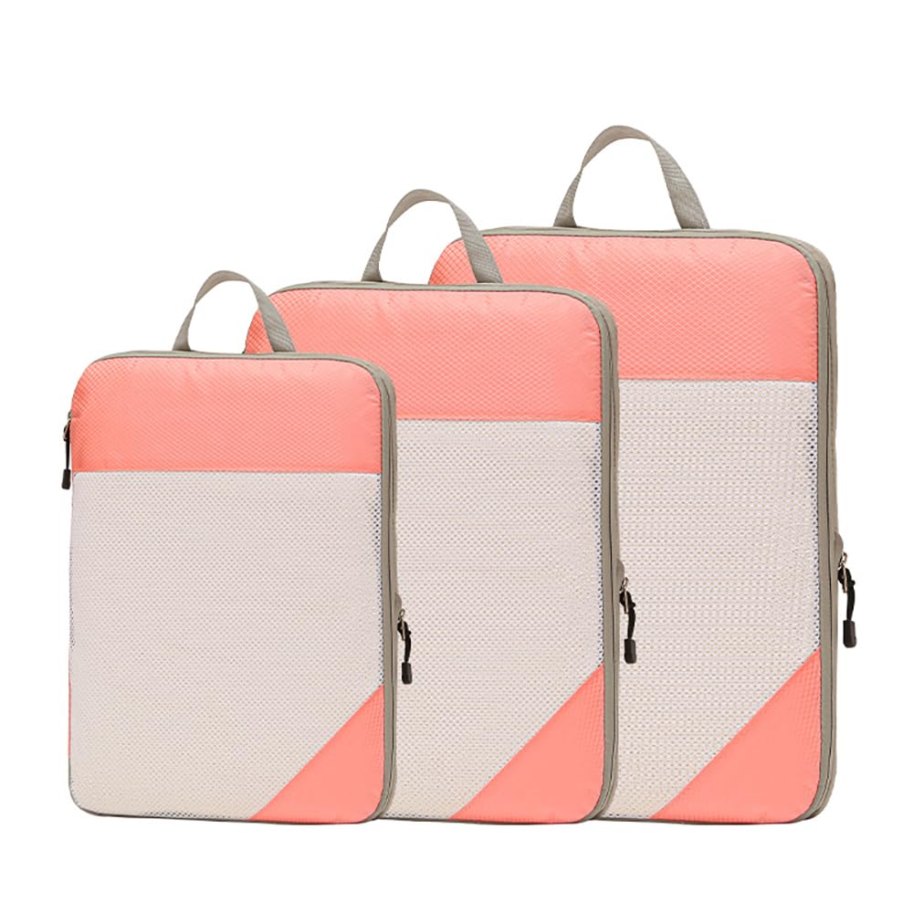 Organizer da viaggio, 3 pezzi, leggero, durevole ma robusto, cubo di imballaggio per viaggi d'affari, vacanze in famiglia, viaggi di vacanza, fine settimana, campeggio ed escursionismo, brevi
