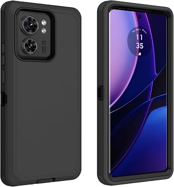 for Motorola Edge 2023 Case Not for Edge+ Version, Heavy Duty Bumper Case Shockproof Dustproof 3 in 1 Rugged Protective Phone Cover for Motorola Moto Edge 2023 Black
