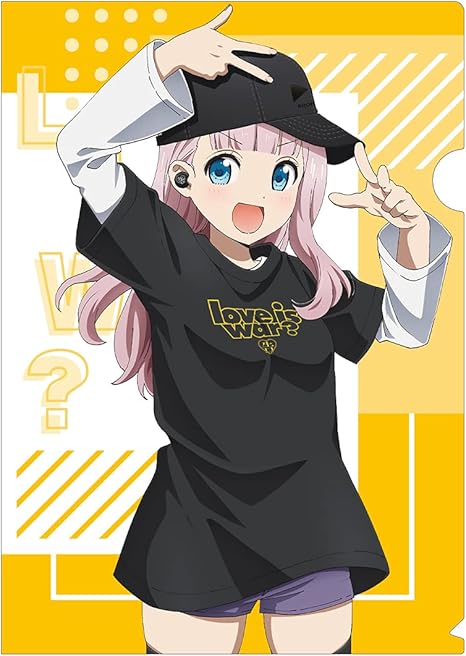 Amazon かぐや様は告らせたい 天才たちの恋愛頭脳戦 描き下ろしイラスト 藤原千花 ストリートファッションver クリアファイル アニメ 萌えグッズ 通販