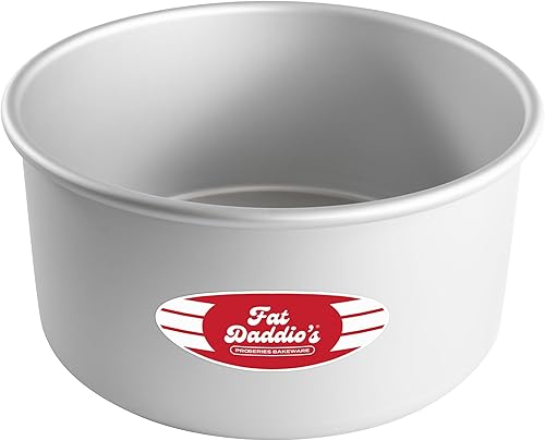 Miniatura 61 de Fat Daddio's Juego de moldes redondos de aluminio anodizado de 3 niveles para tartas de 3 pulgadas de profundidad, 4 pulgadas, 6 pulgadas, 8 pulgadas