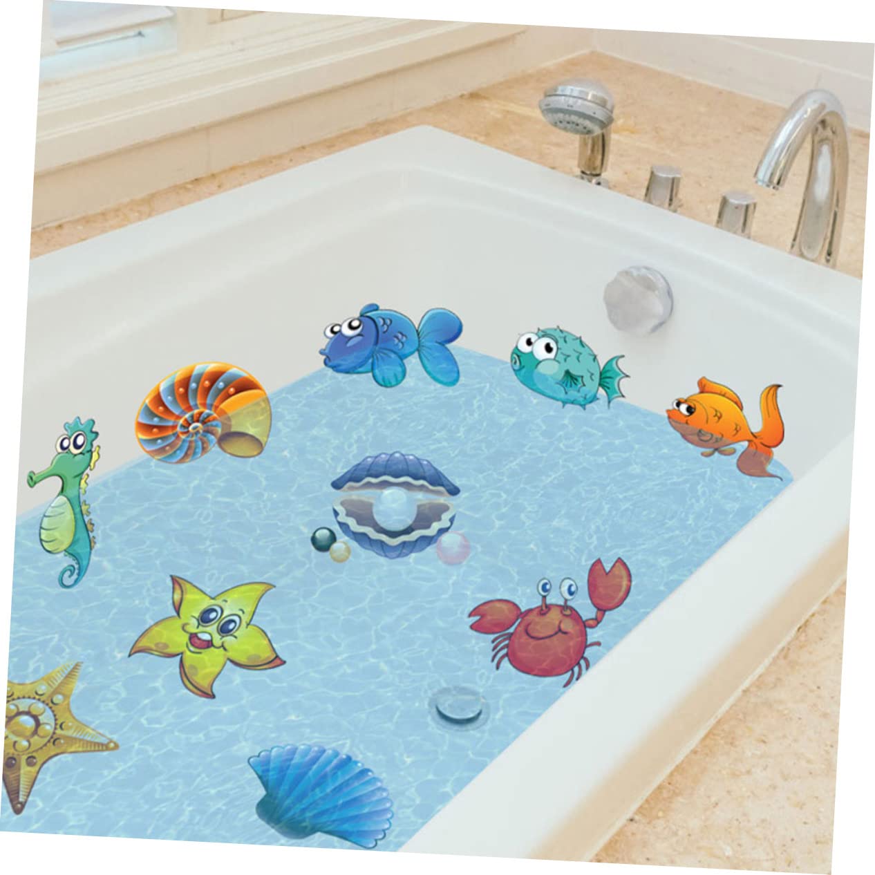 DECHOUS 2 Juegos baño Pegatinas Antideslizantes Etiqueta Adhesiva de Animales Cinta de Seguridad para escaleras Cinta Antideslizante Animales Pegatinas calcomanías de baño